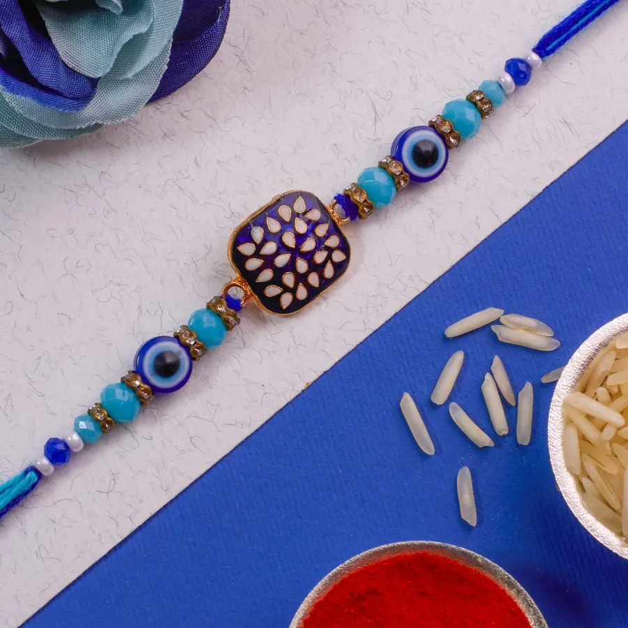 Elegant Evil Eye Rakhi with Roli