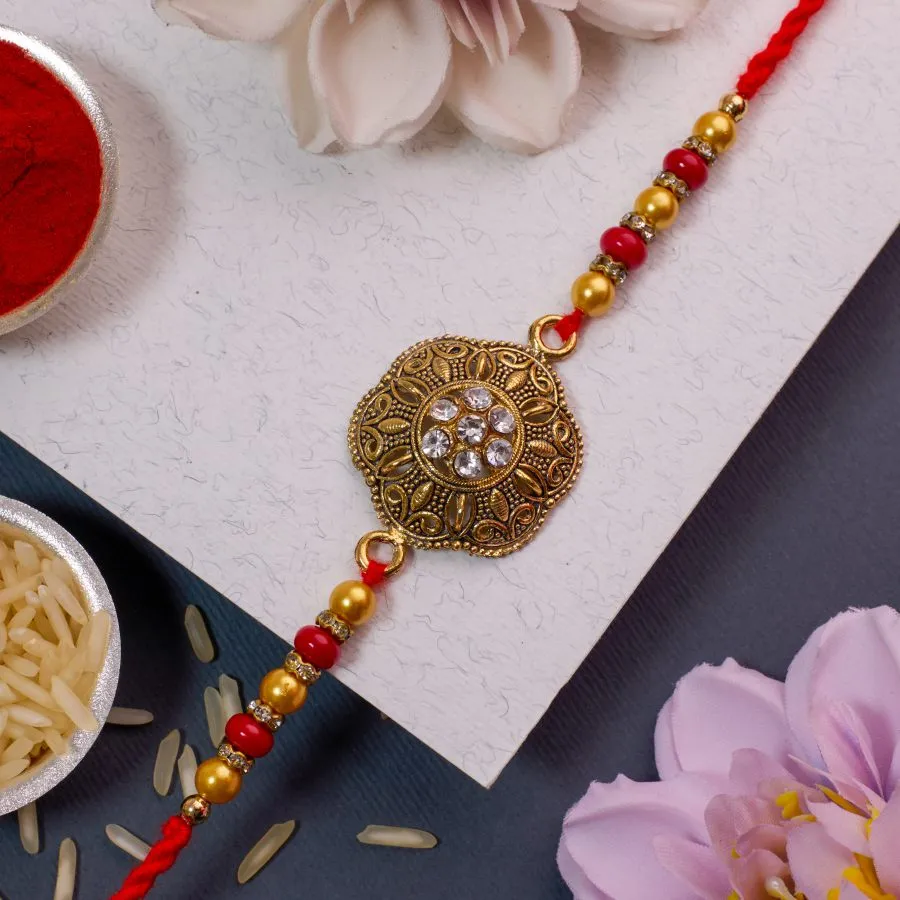 Stylish Kundan Rakhi