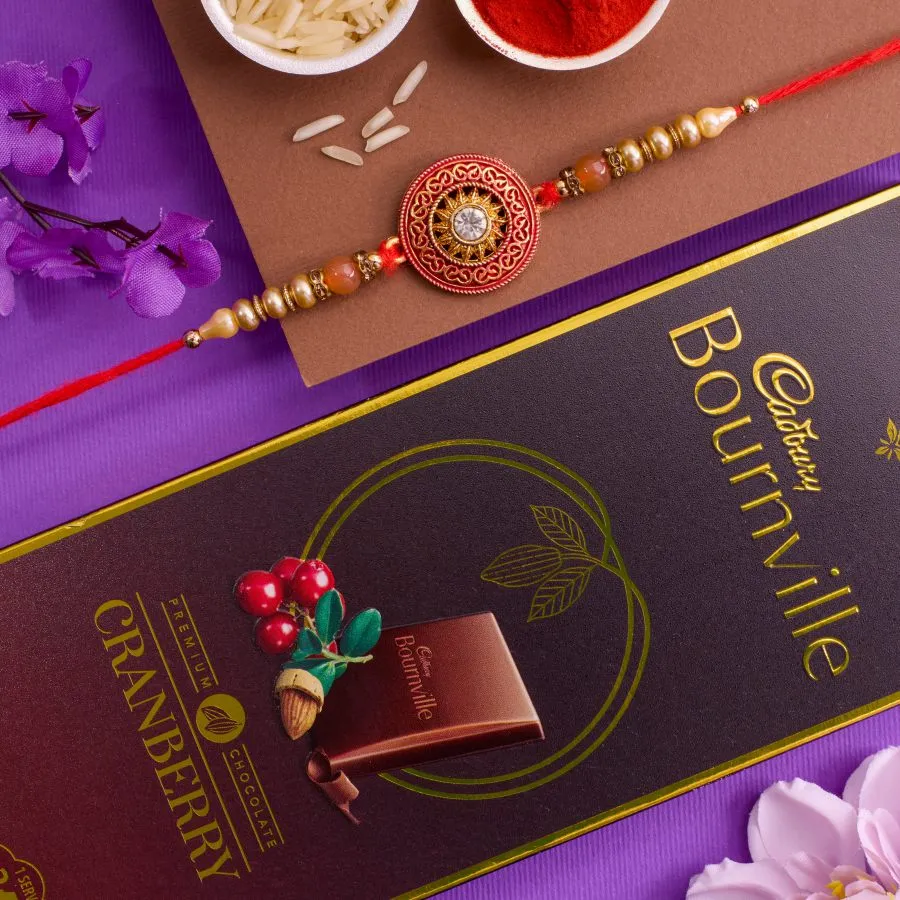 Kundan Delight Rakhi & Bournville Treat