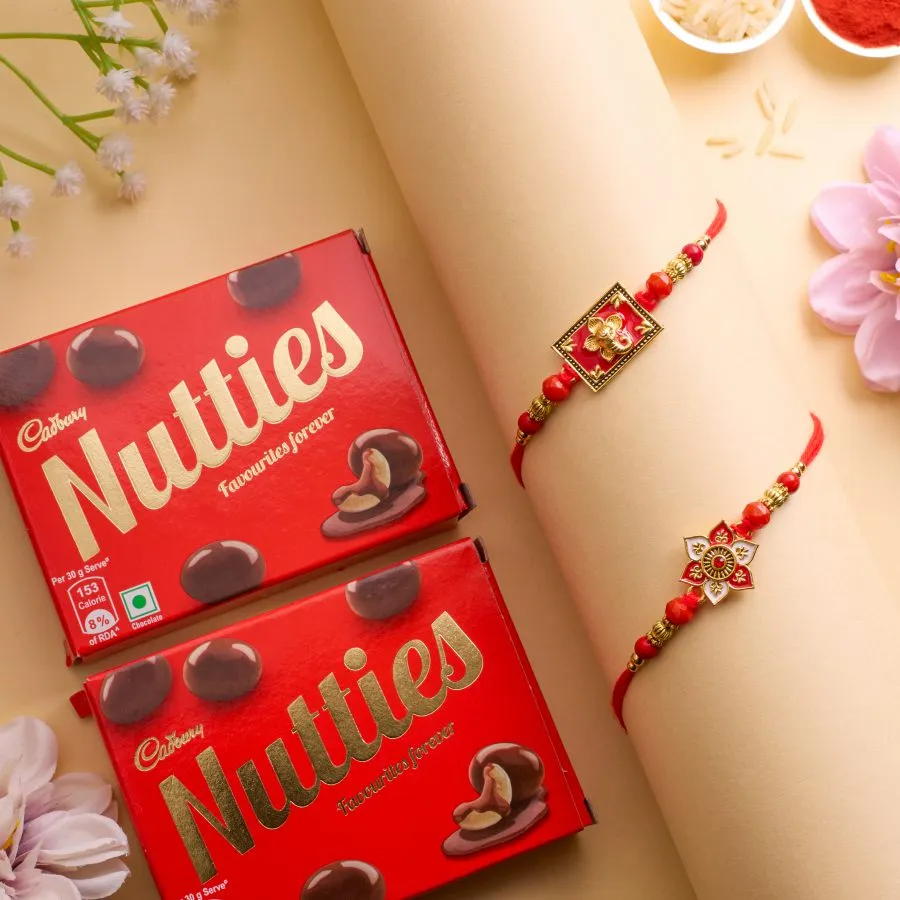 Sweet Nutties Treat with Rakhi Set