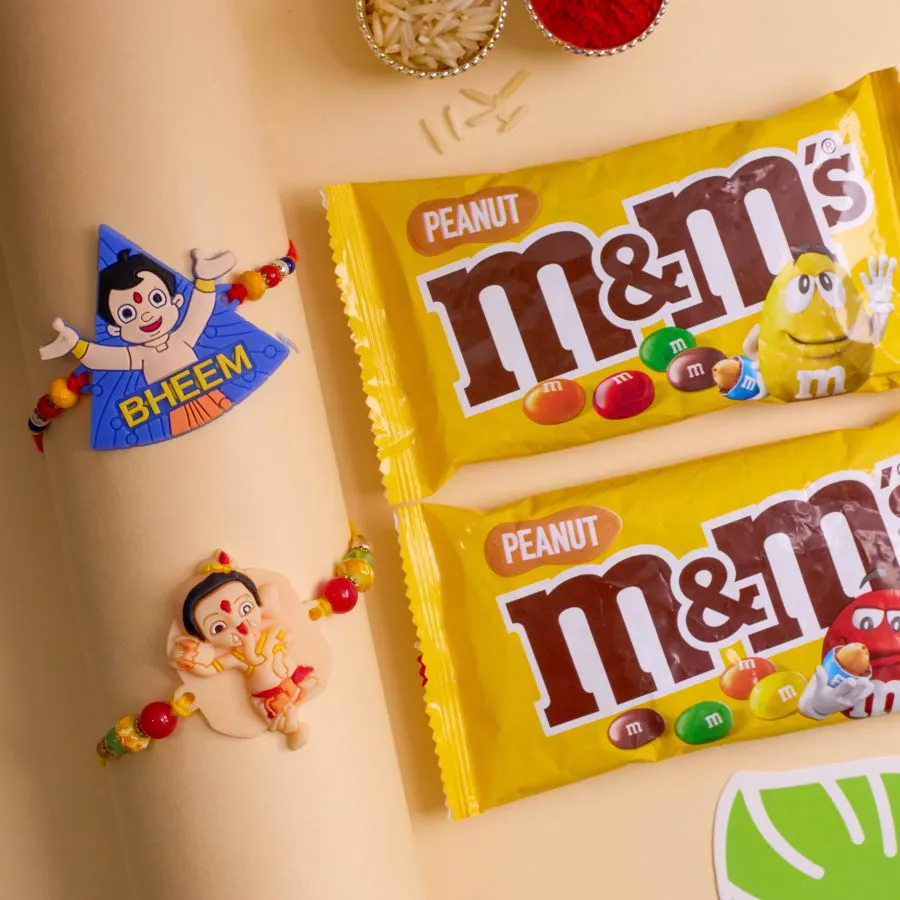 Lovable Kids Ganesha Rakhi & M&M Treat