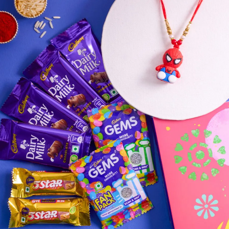 Superhero Rakhi Combo with Cadbury Treats