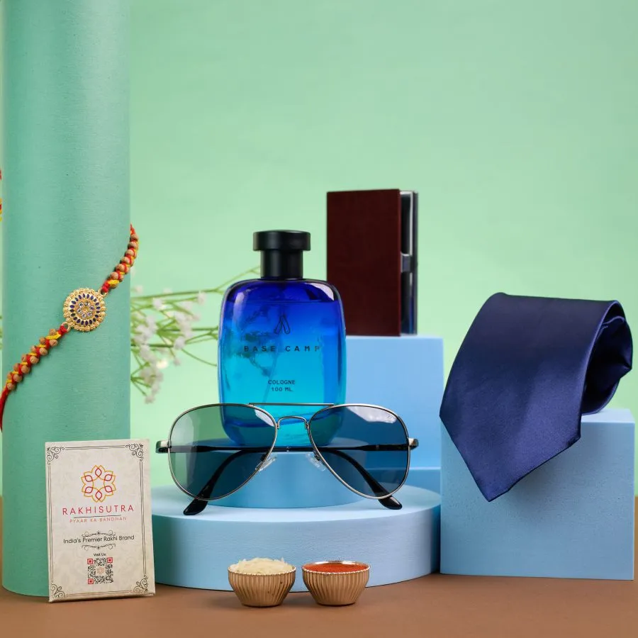 Elegant Rakhi Gift with Stylish Accessories