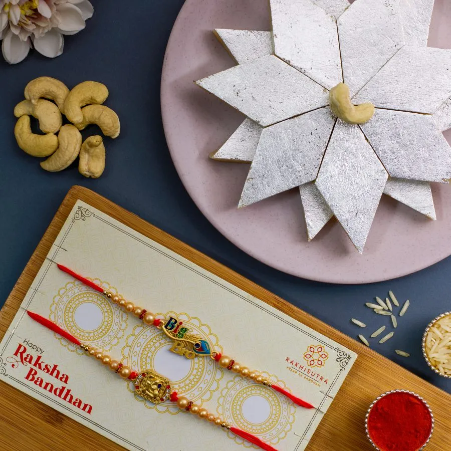 Auspicious Rakhi N Katli Treat Delight
