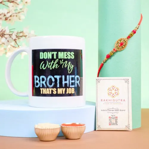 Fun Mug and Rakhi Combo