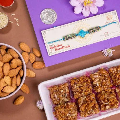 Kundan Rakhi with Sweet Surprises