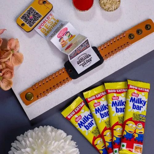 Musical QR Rakhi with Milkybar Treats
