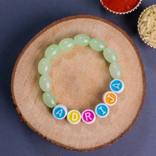 Personalized Name Beads Rakhi Bracelet