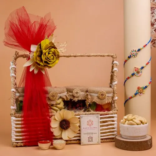 Elegant Rakhi & Dry Fruits Delight