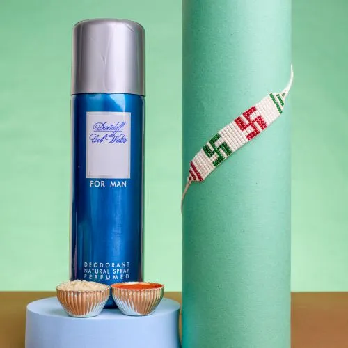 Refreshing Swastik Rakhi Gift Set